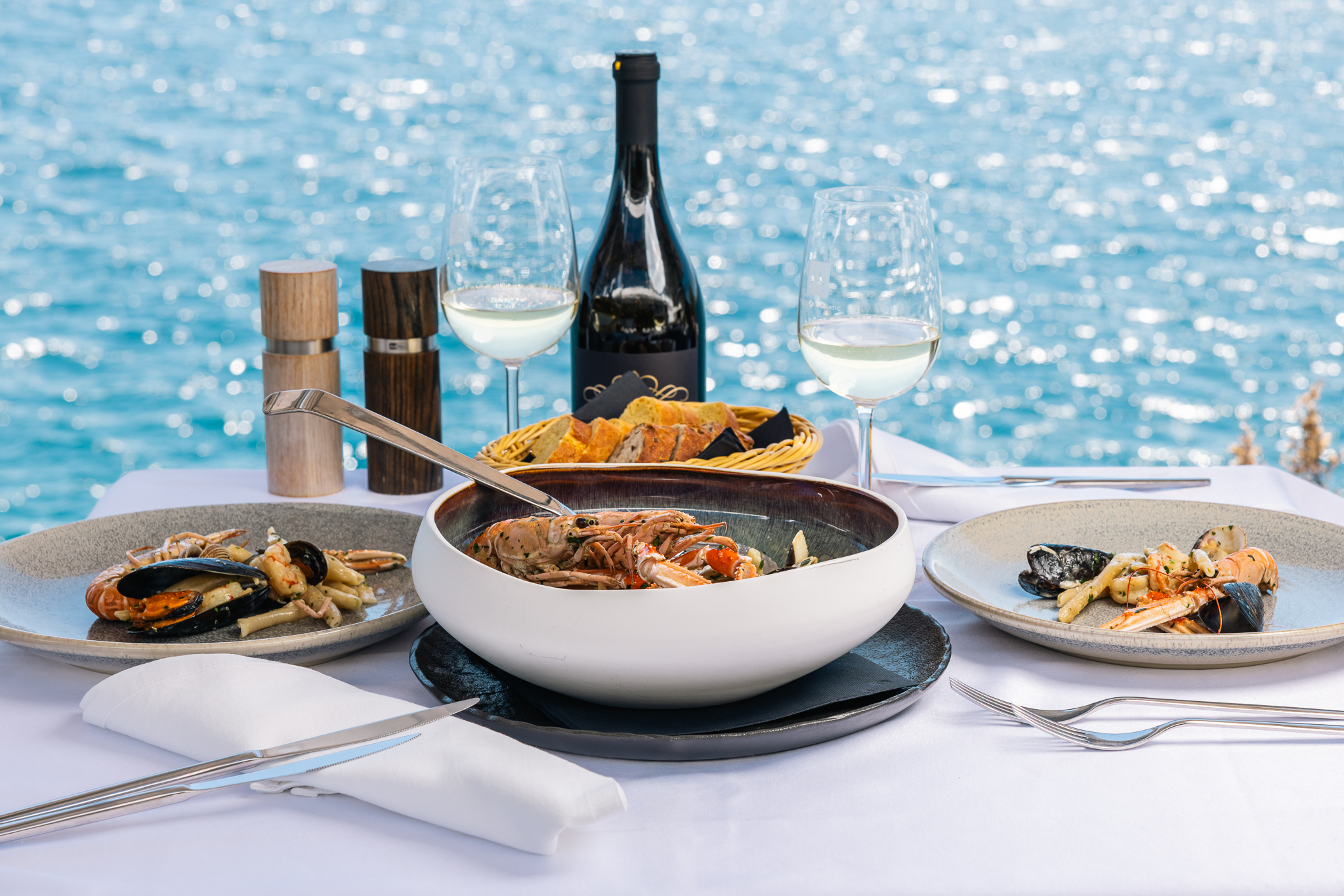 Seaside table at Adraitic